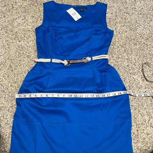 Tommy Hilfiger Blue Dress with White Belt - Picture 7 of 10